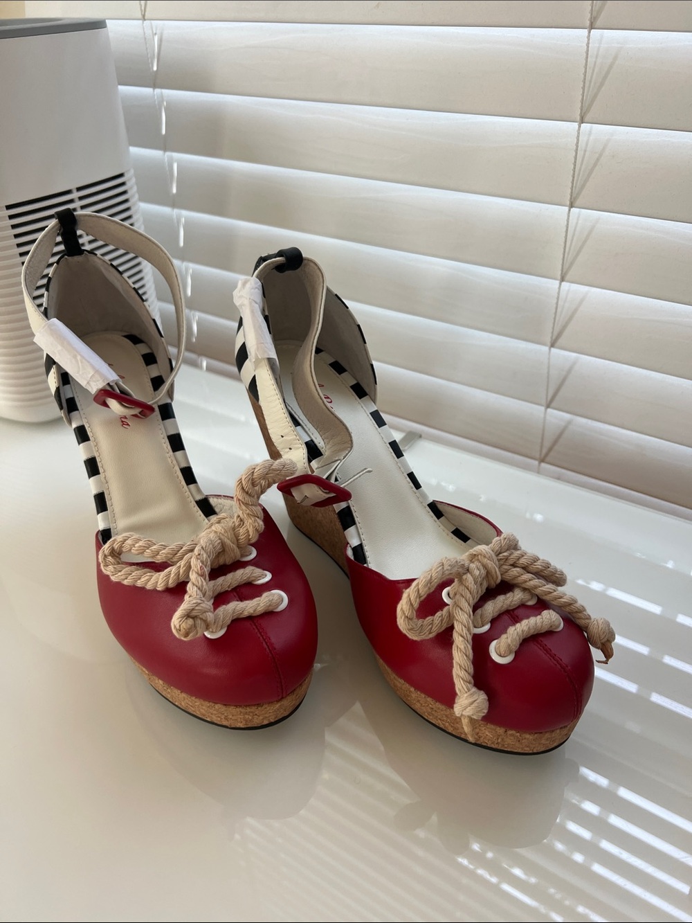 Lola Ramona Kerry Nautical Cork Wedge Size 9.5